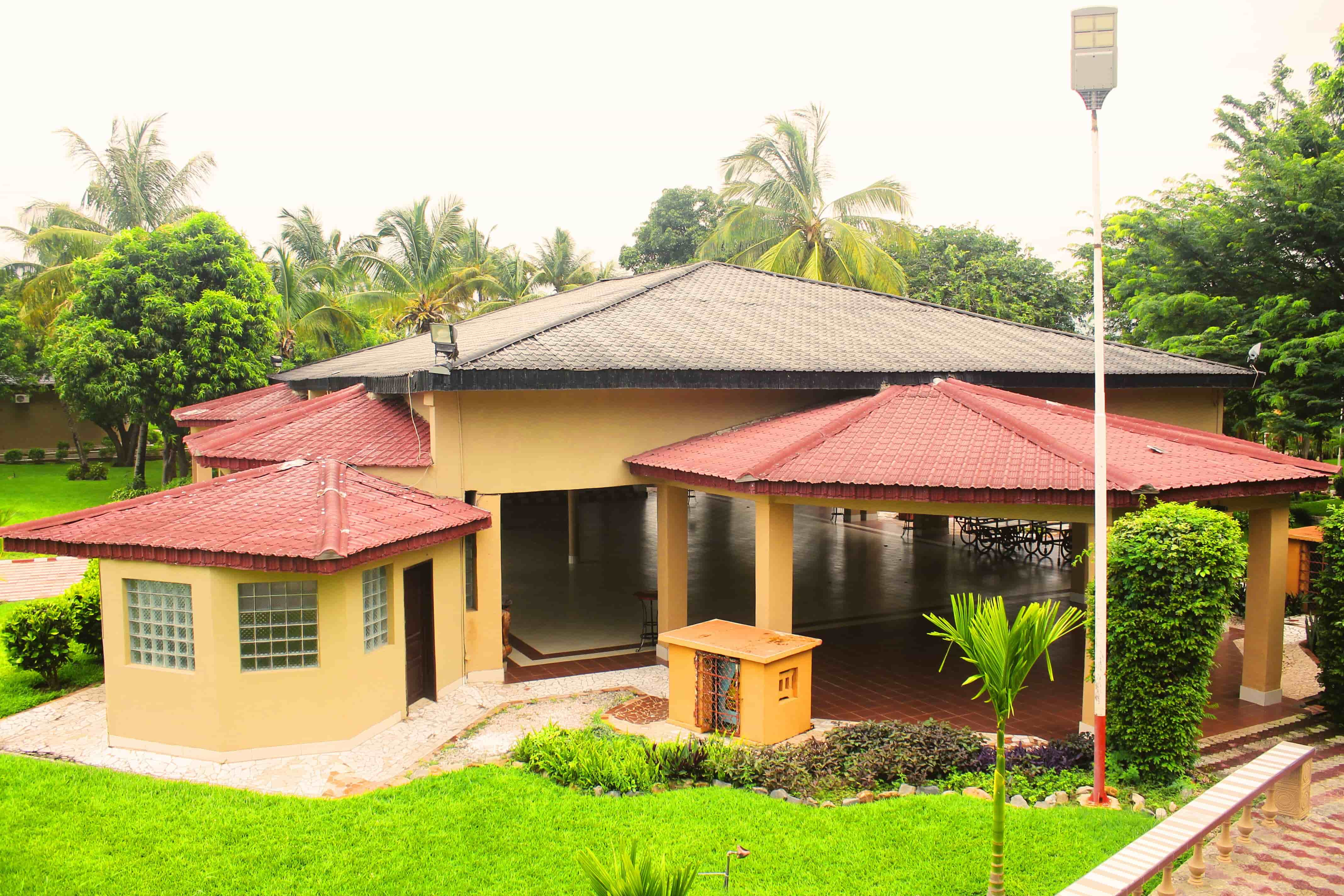 top view of hall from outside